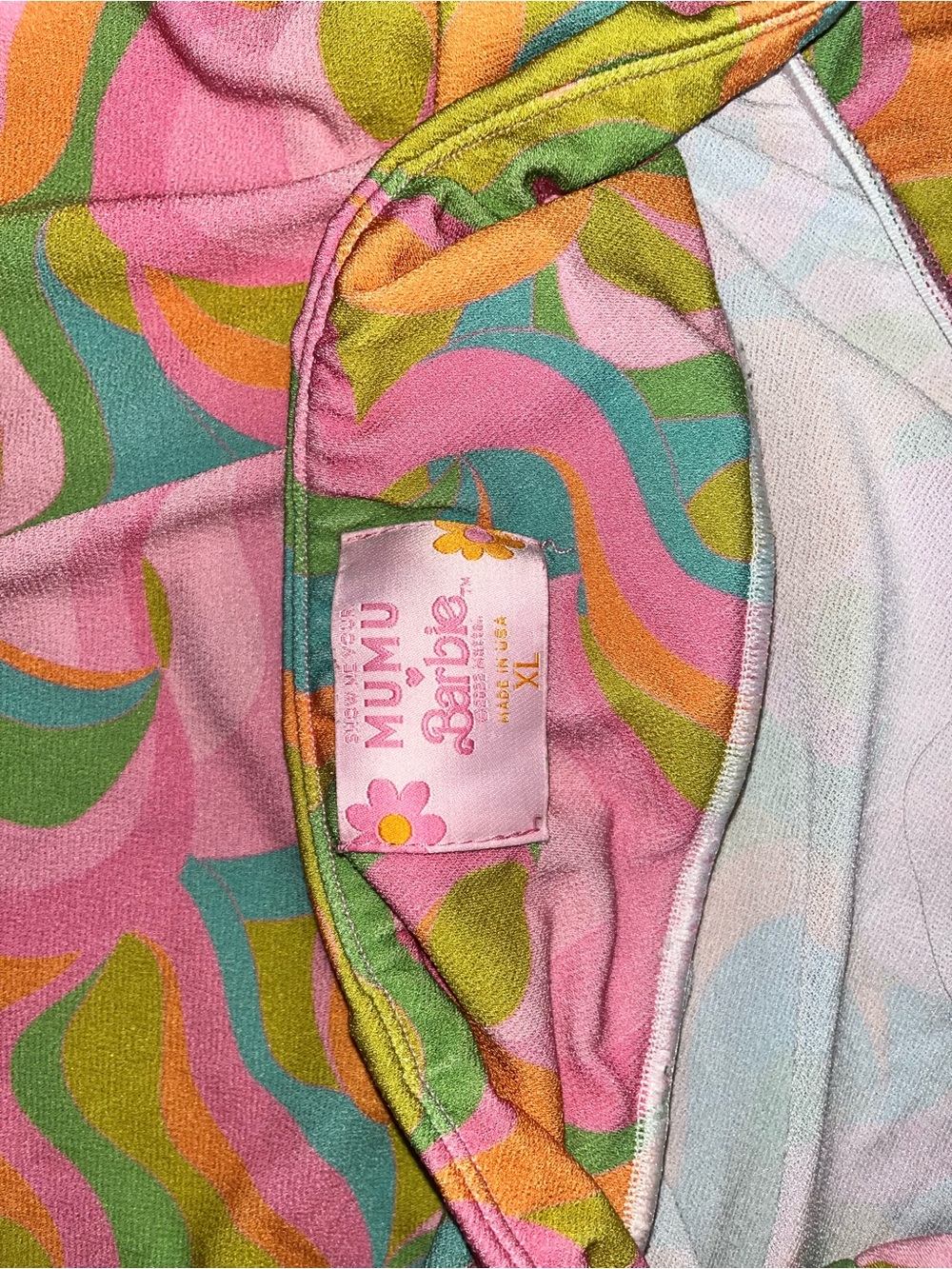 Barbie x Show Me Your MuMu Halter Go-Go Dress Size XL Boho 70s Style - Picture 5 of 5